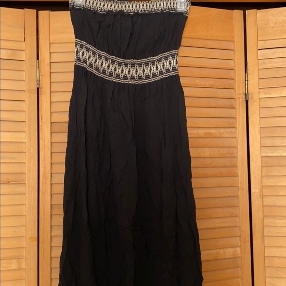 Black tube top maxi dress